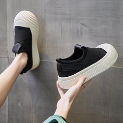 Casual Sneakers Frauen Sommer Sport Laufschuhe Frau Komfort Slip-on Flache Sneaker 40 schwarz