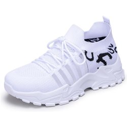 Frühlings- und Sommermode Damenschuhe Mesh Atmungsaktive Sportschuhe Vintage Sneakers 41 weiß