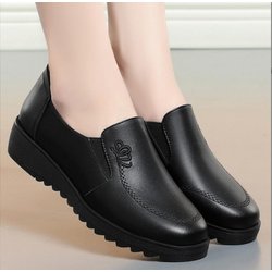2025 Mode Damen Schuhe Echtes Leder Slipper Damen Freizeitschuhe Weiche Bequeme Schuhe Rutschfeste Damen Ballerinas 40
