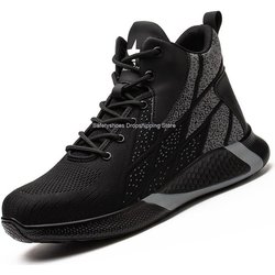 Sicherheitsstiefel für Herren, hohe Sicherheitsschuhe für Herren und Damen, mit Stahlkappe, Arbeitsschuhe für Herren, Anti-Smash, unzerstörbar, Baustiefel für den Winter 36