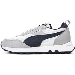 Puma Rider FV Retro Rewind - Graue Unisex-Sneaker Weiß Parisian-Night Schwarz 390168-02 36