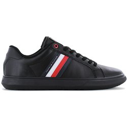 Tommy Hilfiger Essential Leather Cupsole - Herren Sneakers Schuhe Leder Schwarz FM0FM04921-0GK ORIGINAL EU 41 UK 7 schwarz