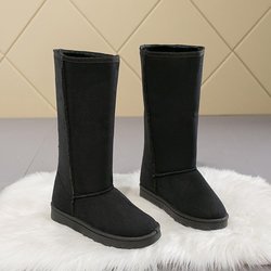 Winter Damen High Tube Schneestiefel Hohe Polsterung Schwarze Stiefel Schneestiefel Damen Hohe Stiefel Warme Schuhe 41 schwarz