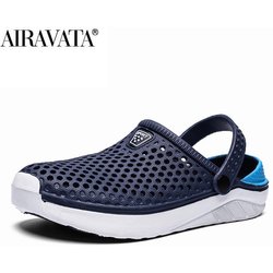 Unisex Fashion Beach Clogs Dicke Sohle Slipper Wasserdichte Anti-Rutsch-Sandalen Flip-Flops für Damen Herren 41 blau