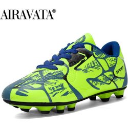 Größe 31-43 Outdoor Männer Jungen Fußball Schuhe FG Fußball Stiefel Kinder Stollen 35 grün