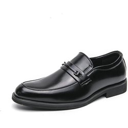 Herren Formelle Lederschuhe Klassischer Stil Slipper Loafer Runde Zehen Atmungsaktiv Rutschfest Business Kleid Hochzeit Büro Freizeit Schuhe 38 schwarz