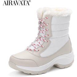 Damen-Wanderschuhe, wasserdicht, für den Winter, Plüsch, Schneestiefel, modisch, lässig, Sportschuhe 41