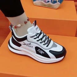 Sportschuhe, Papa-Schuhe, Damen-Lederoberfläche, atmungsaktive weiche Sohle, Freizeitschuhe, Damenmode-Haarkollektion 38