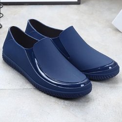 Niedrig geschnittene Regenstiefel für Herren, wasserdicht, rutschfest, modisch, kurzschläuchig, Gummischuhe, Wasserschuhe, Küche, vier Jahreszeiten, Arbeitsschuhe, Herren-Regenstiefel 39