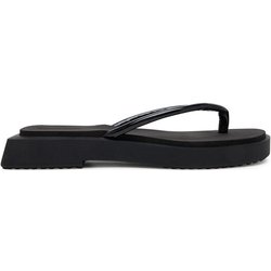 Calvin Klein Jeans Zehentrenner Sq Low Wedge Sandal Stitch YW0YW01716 Schwarz