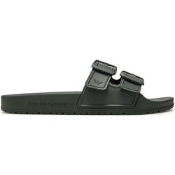 Emporio Armani Pantoletten XVPS09 XN998 S132 Khakifarben