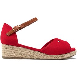 Tommy Hilfiger Espadrilles Rope Wedge Sandal T3A7-32185-0048 S Rot