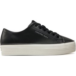 Calvin Klein Jeans Sneakers aus Stoff Bold Vulc Flatf Low Lth In YW0YW01633 Schwarz