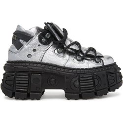 NEW ROCK Schnürschuhe M-106WALL-C16 Silberfarben