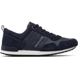 Tommy Hilfiger Sneakers Iconic Leather Suede Mix Runner FM0FM00924 Dunkelblau
