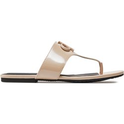 Calvin Klein Jeans Zehentrenner Flat Sandal Slide Toepost Mg Met YW0YW01342 Rosa