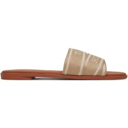 Tommy Hilfiger Pantoletten Webbing Mule FW0FW08421 Beige
