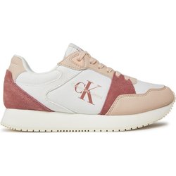 Calvin Klein Jeans Sneakers Runner Low Lace Mix Ml Btw YW0YW01436 Weiß