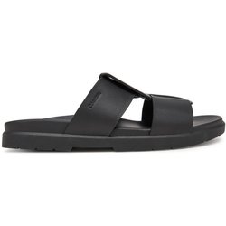 Calvin Klein Pantoletten Lug Sandal Double T Lth HM0HM01734 Schwarz