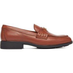 Tommy Hilfiger Slipper Th Logo Leather Loafer FW0FW08705 Braun