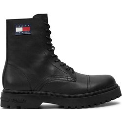 Tommy Jeans Schnürstiefeletten EM0EM01471 Schwarz