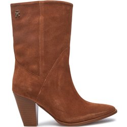 Tommy Hilfiger Stiefeletten Mid Cowboy Heel Suede FW0FW08435 Braun