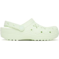 Crocs Pantoletten Classic Floral Cut-Out Clog 210927 Grün