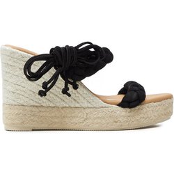 Manebi Espadrilles Hamptons Two Braided Bands Wedge Espadrilles K 1.0 WE Schwarz