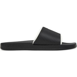 Calvin Klein Jeans Pantoletten Slide Rubber Neoprene Text YM0YM01234 Schwarz