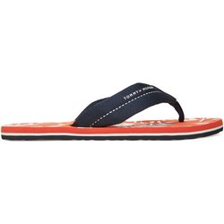 Tommy Hilfiger Zehentrenner Hilfiger Flw Print Beach Sandal FM0FM05507 Dunkelblau