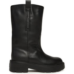 Tommy Jeans Stiefeletten Tjw Leather Mid Tubular Boot EN0EN02834 Schwarz