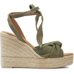 Manebi Espadrilles Hamptons Wedge Espadrilles With Knot W 0.1 WS Grün