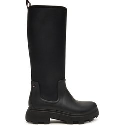 Tommy Hilfiger Gummistiefel Flag Long Warm Lining FW0FW08973 Schwarz
