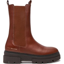 Tommy Hilfiger Klassische Stiefeletten Monochromatic Chelsea Boot FW0FW06730 Braun