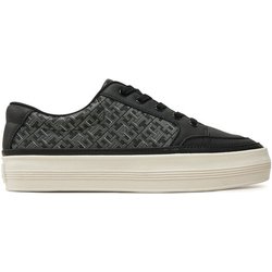 Tommy Hilfiger Sneakers Vulc Leather Sneaker Monogram FW0FW08331 Schwarz