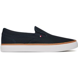 Tommy Hilfiger Sneakers aus Stoff Th Hi Vulc Core Low Ii Slipon FM0FM05514 Dunkelblau