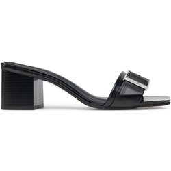 Calvin Klein Pantoletten Heel Mule 50 W/Buckle - Lth HW0HW02478 Schwarz