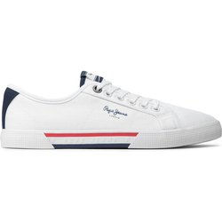 Pepe Jeans Sneakers aus Stoff Brady Basic PMS30816 Weiß