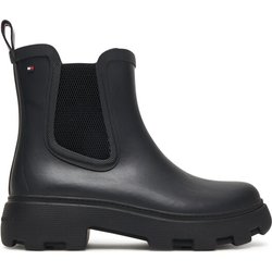 Tommy Hilfiger Gummistiefel Flag Ankle Warm Lining FW0FW08974 Schwarz