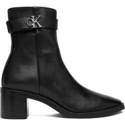 Calvin Klein Stiefeletten Block Heel Boot W/ Metal Logo HW0HW02591 Schwarz