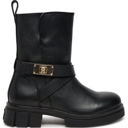 Tommy Hilfiger Stiefeletten Biker Leather FW0FW08313 Schwarz