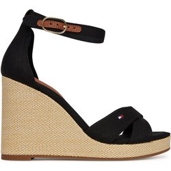 Tommy Hilfiger Sandalen Flag High Wedge Espad Crisscross FW0FW08661 Schwarz