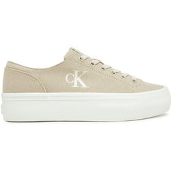 Calvin Klein Jeans Sneakers aus Stoff Vulc Flatform Low Cv Mg YW0YW01763 Beige