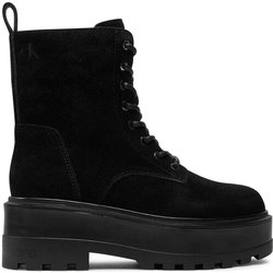 Calvin Klein Jeans Schnürstiefeletten Flatform Zip Laceup Mg S YW0YW01554 Schwarz