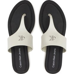 Calvin Klein Jeans Zehentrenner Flat Sandal Toepost Mg YW0YW01691 Weiß