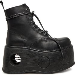 NEW ROCK Schnürschuhe M-MILI083CCT-C18 Schwarz