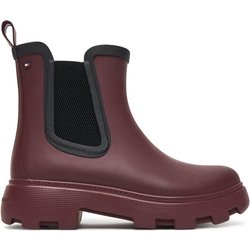 Tommy Hilfiger Gummistiefel Flag Ankle Warm Lining FW0FW08974 Dunkelrot