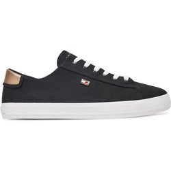 Tommy Hilfiger Sneakers aus Stoff Vulc Canvas Lace Up Sneaker FW0FW08647 Schwarz