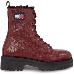 Tommy Jeans Schnürschuhe Tjw Urban Tumbled Ltr Wl EN0EN02317 Dunkelrot