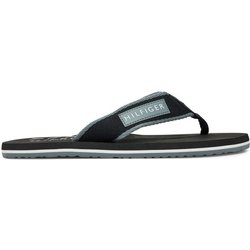Tommy Hilfiger Zehentrenner Patch Hilfiger Beach Sandal FM0FM05435 Schwarz